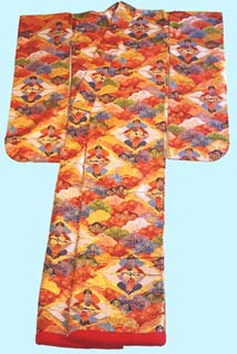 逸品　老松に向かい鶴の総唐織